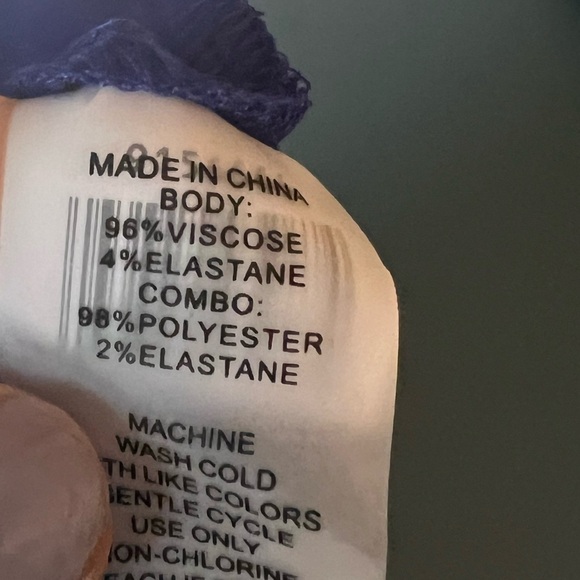 Vince Camuto Blue Zipper 3/4 Sleeve Blouse Size L Career Business Casual - Picture 4 of 4